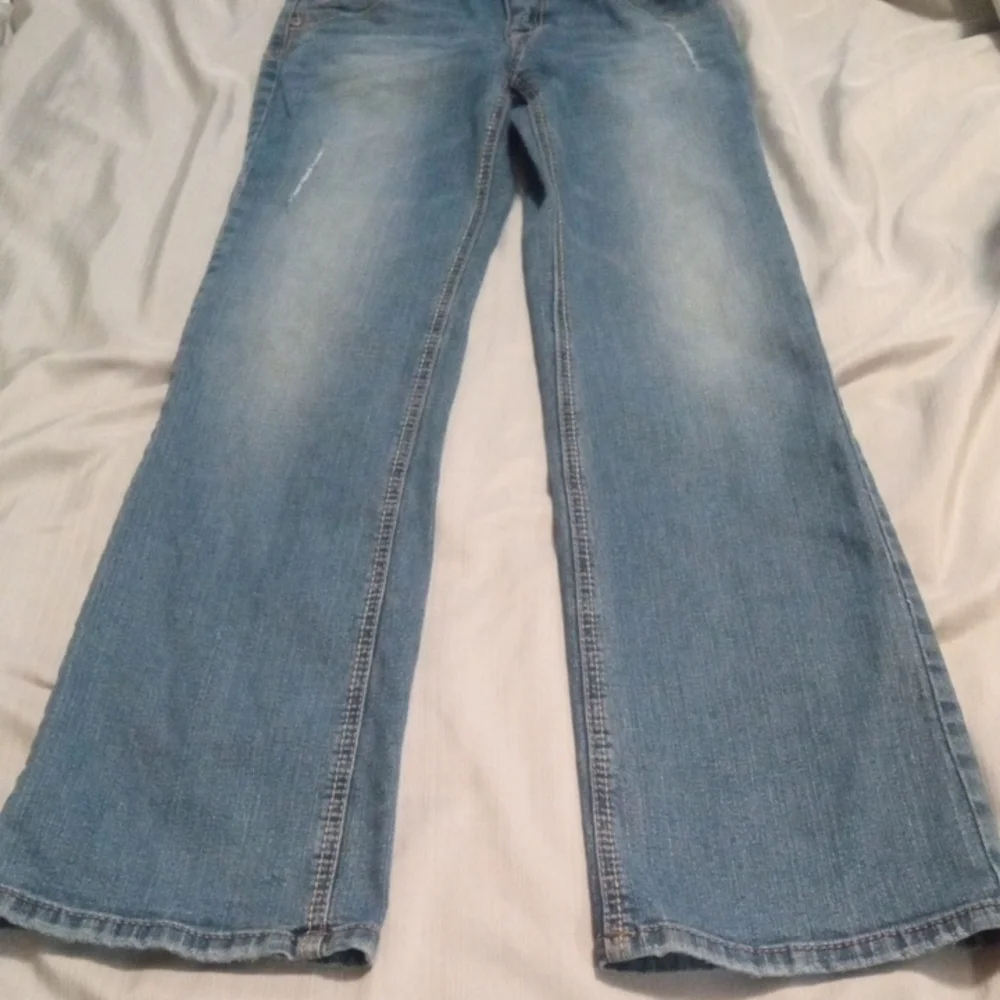 Justice Simply Low Cut Distressed Boot Cut Jeans